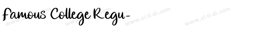 Famous College Regu字体转换